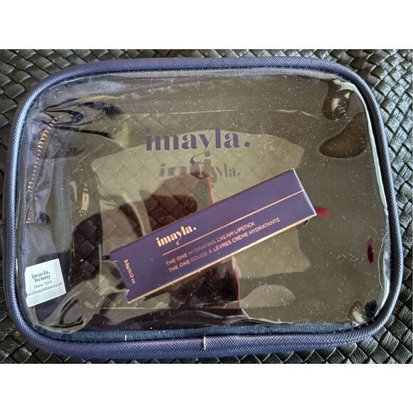 IMAYLA - NIB The One Hydrating Cream Lipstick/"Juicy Cherry"/Free Makeup Case - Picture 14 of 16